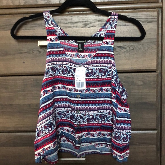 Red, White And Blue Crop Top - Picture 1 of 2